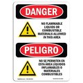 Signmission Safety Sign, OSHA, 5" Height, No Flammable Liquids Combustible Spanish, 10PK OS-DS-D-35-VS-1466-10PK